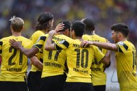 Fussball DFB Pokal 1. Runde 14/15: JUBEL Pierre-Emerick Aubameyang (Borussia Dortmund)