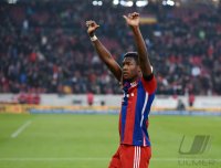 Fussball 1. Bundesliga Saison 14/15: JUBEL David Alaba (FC Bayern Muenchen)