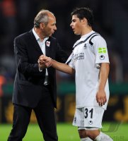 FUSSBALL, DFB Pokal 1. Hauptrunde: 1860 Muenchen, MAURER und VOLLAND