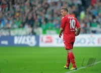 Fussball 1. Bundesliga  Saison 2011/2012: Lukas Podolski (1. FC Koeln) enttaeuscht