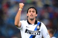 FUSSBALL SERIE A:  Jubel Diego Milito (Inter Mailand)