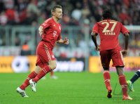 Fussball 1. Bundesliga, Saison 2011/2012:  Ivica Olic, David Alaba (v. li., FC Bayern Muenchen)