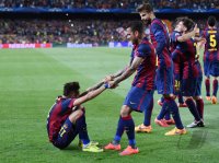 Fussball CHL 14/15 Halbfinale: JUBEL FC Barcelona