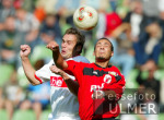 Fussball DFB-Pokal: Leverkusen (A) - Stuttgart, Zweikampf