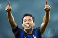 FUSSBALL SERIE A:  Jubel Yuto Nagatomo (Inter Mailand)