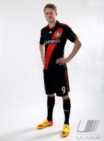 Andre SCHUERRLE (Deutschland) posiert im exklusiven Pressefoto ULMER Shooting im Trikot von Bayer 04 Leverkusen