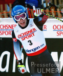 Ski Alpin;  Abfahrt Herren  Wengen Start Max Rauffer (GER) im Hintergrund Eiger, Moench, Jungfrau