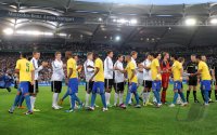 Fussball International  Testspiel:  Mannschaftsaufstellung in der Mercedes Benz Arena