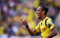 Fussball DFB Pokal 1. Runde 14/15: JUBEL Pierre-Emerick Aubameyang (Borussia Dortmund)