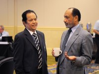 Fussball FIFA Exekutivkomitee Mitglieder: Makudi (Thailand) und Bin Hammam (Katar)