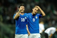 Fussball International EM 2012-Qualifikation: Riccardo Montolivo, Claudio Marchisio (v. li., Italien)