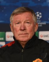 FUSSBALL INTERNATIONAL  CHL ACHTELFINALE 12/13: Trainer Sir Alex Ferguson (Manchester United FC)
