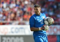 Fussball International Freundschaftsspiel: Torwart Damir Kahriman (Serbien)