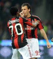 FUSSBALL SERIE A:  Robinho, Cassano Antonio  (v. li., AC Mailand)