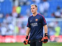 Fussball Primera Division El Clasico 14/15: Torwart Marc Andre ter Stegen (Barca)