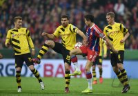 Fussball DFB Pokal Halbfinale 14/15: FC Bayern Muenchen - Borussia Dortmund