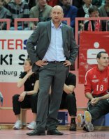 Volleyball  1. Bundesliga  10/11: Trainer  Mueller-Angstenberger (ENBW TV Rottenburg)  ENBW TV Rottenburg - SCC Berlin