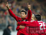 Fussball CL: Leverkusen - Maccabi Haifa, Jubel