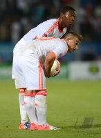 Fussball 1. Bundesliga :  Xherdan Shaqiri mit David Alaba (v. li., FC Bayern Muenchen)