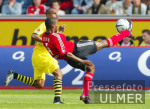 Fussball 1. Bundesliga: Leverkusen - Dortmund, Zweikampf