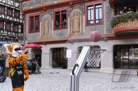 Basketball 1. Bundesliga 17/18  Teamvorstellung Walter Tigers Tuebingen auf dem Rathausbalkon