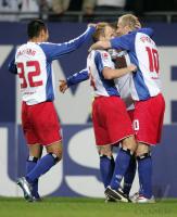 Fussball DFB Pokal: Hamburg - Leverkusen, jubel HSV n. 2:1