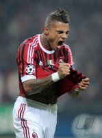 Fussball CHL  Saison 2011/2012:  EMOTION PUR! Kevin Prince Boateng (AC Mailand)