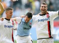 Fussball 1. Bundesliga: Dortmund - Frankfurt, Jubel Frankfurt