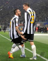 FUSSBALL SERIE A:  Simone Pepe, Giorgio Chiellini (v. li., Juventus Turin)