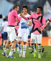 FUSSBALL SERIE A:  Giorgio Chiellini , Estigarribia Marcelo, Arturo Erasmo Pardo Vidal (v. li., Juventus Turin)