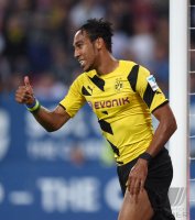 Fussball  1. Bundesliga  14/15: JUBEL Pierre-Emerick Aubameyang (Borussia Dortmund)