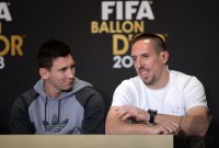 Fussball International  FIFA Ballon d Or 2013: Lionel Messi (Argentinien) und Franck Ribery (Frankreich)