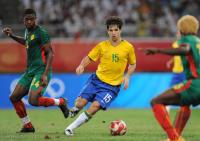 FUSSBALL  Olympia 2008   Viertelfinale  Maenner   Brasilien - Kamerun