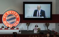 Fussball 1. Bundesliga : Praesident Uli Hoeness (FC Bayern Muenchen)