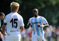 2. Fussball Bundesliga: JUBEL nach dem TOR, Savio Nserekomit Stefan Aigner  (v. re, 1860 Muenchen)