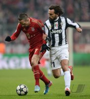 FUSSBALL INTERNATIONAL CHL VIERTELFINALE 12/13: FC Bayern Muenchen - Juventus Turin