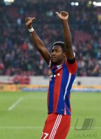 Fussball 1. Bundesliga Saison 14/15: JUBEL David Alaba (FC Bayern Muenchen)
