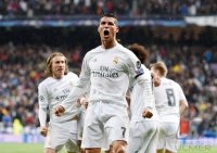 Fussball CHL 15/16 Viertelfinale: JUBEL Cristiano Ronaldo (Real Madrid)