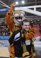 Basketball 1. Bundesliga 2012/2013:  Walter Tigers Tuebingen - Fraport Skyliners Frankfurt