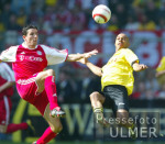 Fussball 1. Bundesliga: Dortmund - Bayern, Zweikampf