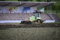 Fussball International EURO 2024: Hermann-Saam-Stadion bekommt einen neuen Rasen