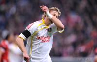 Fussball 1. Bundesliga : JUBEL nach dem Tor zum 1:1 , Stefan Kiessling (Leverkusen)