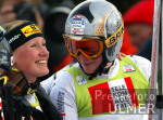 SKI   Weltcup Riesentorlauf Damen Lienz - Goetschl und Hosp zufrieden im Ziel sie belegen Platz 2 und 1