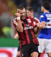 Fussball International Serie A 14/15: Jubel; Jeremy Menez (AC Mailand)