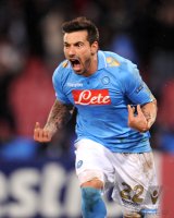 Fussball Champions League  Saison 2011/2012:  Ezequiel Lavezzi (Neapel)
