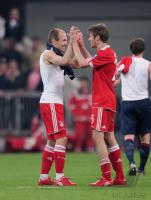 FUSSBALL  International CHL 09/10: JUBEL ROBBEN (FC Bayern  Muenchen)