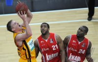 Basketball 1. Bundesliga 2012/2013: Walter Tigers Tuebingen  - s Oliver Baskets Wuerzburg
