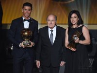 Fussball International  FIFA Ballon d Or 2014: Ronaldo,Blatter, Kessler
