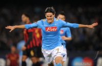 Fussball CHL  Saison 2011/2012: JUBEL Edinson Cavani (SSC Neapel)