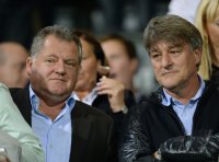 Fussball DFB Pokal 2. Runde 13/14: Praesident  Wahler (VfB Stuttgart) und Finanzvorstand Ruf